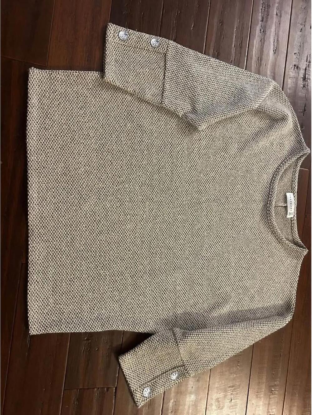 Retrology Chic Knit Sweater with Button Details